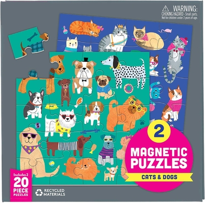 良い価格 猫 犬 磁気 パズル 6.5 x 6.5 インチ 多色 オンライン