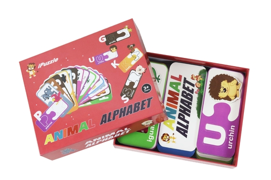 良い価格 カスタムロゴ エコ紙 パズル 動物 アルファベット ABC マッチングカード オンライン