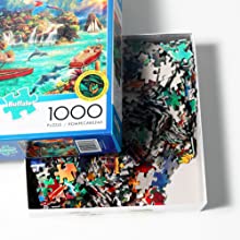 ODM 巨大床 ダレル・ブッシュ カヌー 紙の湖 パズル 1000枚 2